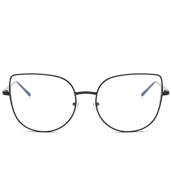 RBRARE Prevelik Cat Eye Glasses Okvir Ženske Kovinski Anti-modra Svetloba Očala Ženske Luksuzni Jasno, Leče Očala Ženske/Moški Okulary