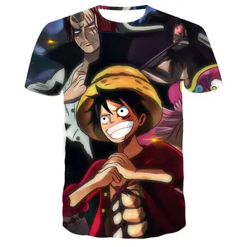 En Kos Luffy T shirt priložnostne tshirt homme O vratu ulične človek wommen otrok 3d t-shirt fantje oblačila, anime poletne vrh tees
