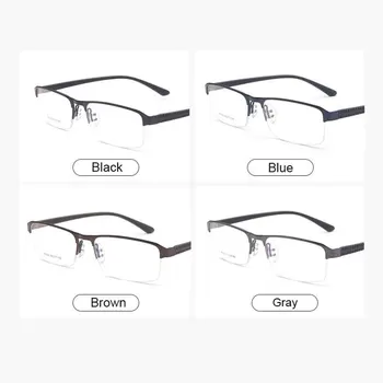 Reven Jate P9165 Optični Poslovnih Zlitine Očala Okvir Za Moške Očala Semi-Rimless Očala s 4 Dodatni Barve