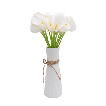 10Pcs Visoko Kakovost Pravi Dotik Calla Lily Umetno Cvetje Calla Lily Šopek Za Poročni Šopek Poročne Matične Dekoracijo Cvet