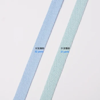 50 metrov/veliko 1,5 cm širok 32 prej kost čistega bombaža tkanine, pleteni trakovi eno veliko eni barvi