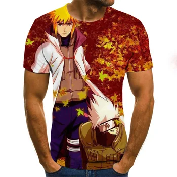 2020 Najnovejši Modni Naruto Majica Moški Ženske 3 D T-shirt Naruto Cosplay Kul Sweatshirts Naruto Dejanje Slika Tee Srajce Moške Vrhovi