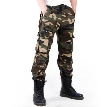 Moda Prikrivanje Natisnjeni Vojaškega Tovora Hlače Moški Svoboden Vrečasta Taktično Hlače Priložnostne Bombaža moške Multi Žepi Velika velikost 40