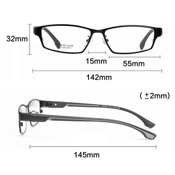 CUBOJUE Titana Očal Okvir Moških Očala Človek Polno Platišča Ultra Lahka Recept Očala za Moške Prejemu Točk