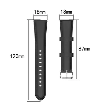 18 mm 20 mm Usnje Pasu Za Ticwatch C2 Smartwatch Zamenjava Pasu Pasu Zapestnica Rose Gold Različica Black Silver Version Unisex