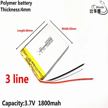 3 linije Dobro Qulity 3,7 V litijeve baterije zgodaj 405060 1800mAh smerniki GPS navigator splošno polimer baterij
