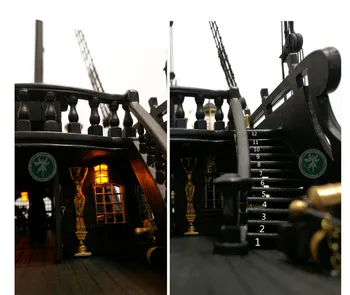 2018 DIY 1/35 Pirati s Karibov Black Pearl, Št. Lesene Ladje, Jadranje Model Komplet Ročno Sestavljeni Obrti