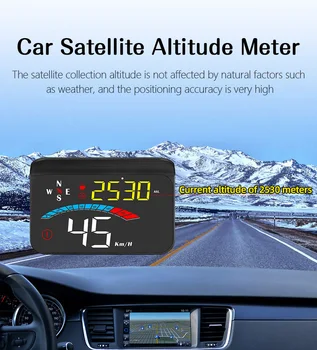 HUD Head Up Display Avto GPS, Digitalni merilnik Hitrosti Merilnik M16 Vetrobransko steklo Hitrost Projektor GPS Kompas Napetost KM/h, MPH za Vse Avtomobile