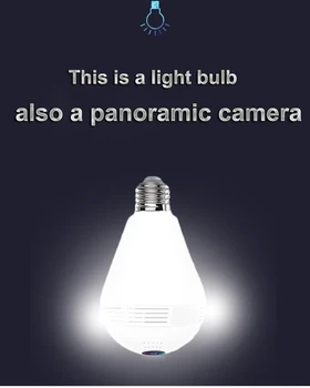 3.0 milijona slikovnih pik WIFI Kamera 3D Ribje Oko svetlobe fotoaparat 360° panoramski Domov nadzor