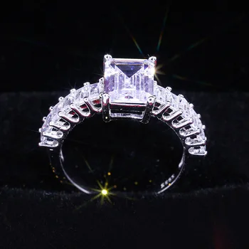 2021 nove luksuzne princesa 925 sterling srebro posla poročni prstan za ženske lady obletnice, darila nakit trgovini R5486