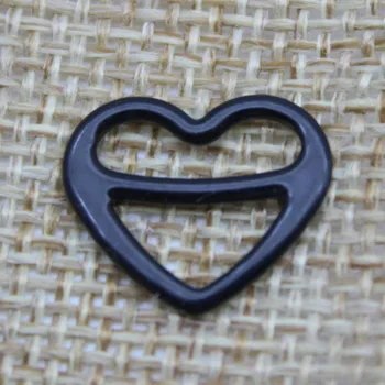 Modrc material PP kovinski bra trak kljuke Najlon, Prevlečen Perilo Srce oblika 10 mm/12 mm/15 mm