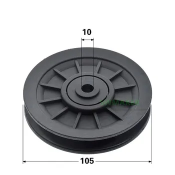 1pcs 10*105*19 mm ležaj 6202 PU prevlečeni škripec, fitnes oprema škripec/U groove roller/nad-vodilo žice kolesa