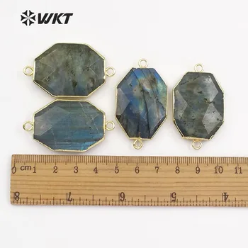 WT-C263 WKT Brez! Debelo naravnega kamna priključki vrh kakovosti labradorite kamen octagon oblike obrazi kamna