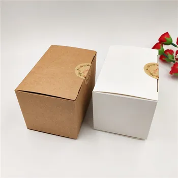 12Pcs/Veliko Rjava in Bela Kraft Papir, Škatle Za Šopek Suhih Rož Milo Paket Darila za Shranjevanje Posode Škatle Z Nalepke