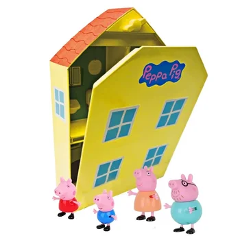 Original Peppa Pig House Scene Izobraževalne Igrače Peppa Geroge Očka Dejanje Igrača Številke peppa družinski hiši otroci Božično Darilo