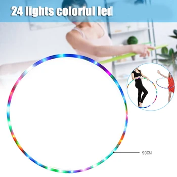 Modna 24LEDs Luči Fitnes Krog Pisane LED Fitnes, hujšanje Krog za Ples Kažejo Uspešnost ZJ55