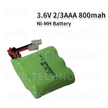 2 KOS/veliko Nove baterije za polnjenje Ni-MH 2/3AAA 3,6 V 800mAh 2/3 AAA Ni-MH Akumulatorske Baterije Z Vtič Za Brezžični Telefon Brezplačna Dostava