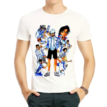 Princ Tenis Majica Bele Barve Mens Kratek Rokav Ryoma T Majice, Vrhovi Tees tshirt Tezuka Kunimitsu T-shirt