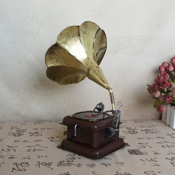 Retro Železa Gramofonskih Klasičnih Phonograph Model Gramofona Rojstni Dan Darila Dom Dekoracijo Disk Kovinske Obrti Obrt Ornament