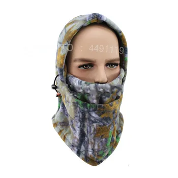 Pozimi toplo flis klobuk na prostem moških in žensk turban vratu rokav balaclava vojne igre specialne sile maske, smučarska kapa lov skp