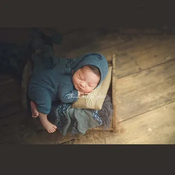 2020 Novo Bebe Bonnet+obloge Newborn Baby Girl Boy Fotografija Rekviziti Romper+Klobuki Fotografijo Ustrelil Prop Oblačila za Streljanje Cocoon Studio