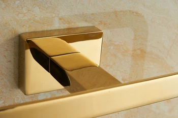 Zlato Brisačo Obroč chrome Kopalniške opreme Elegantno Dekoracijo kvadratnih slog