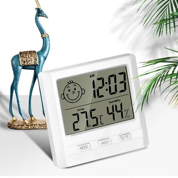 1pcs LCD Elektronski Digitalni Termometer, Higrometer Nasmeh Obraz Thermohygrometer Za Notranjo Otroci Soba Digitalni Termometer