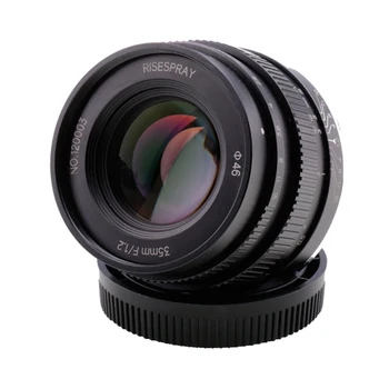 RISESPRAY 35mm F1.2 Predsednik Objektiv za Sony E-mount za M4/3 za Fuji XF APS-C Fotoaparat Priročnik Mirrorless Določen Poudarek Objektiv A6500 J