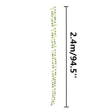 12pcs Umetne Zelene liste vinske Trte trta, bršljan Listov Garland Rastlin Ponaredek Listje Rastlin Za Poročno Dekoracijo Simulacije Visi Ivy