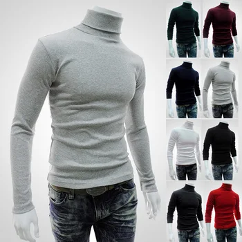 Moški je visok ovratnik pulover puloverju pulover dno majica dolg rokav jesen in zimo, men ' s wild modeli