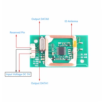 IC+ID RFID, Brezžični Modul Bralnika 13.56 MHz 125KHz Dvojno Frekvenco Wiegand WG26 WG34/UART ID IC Card Reader 5V