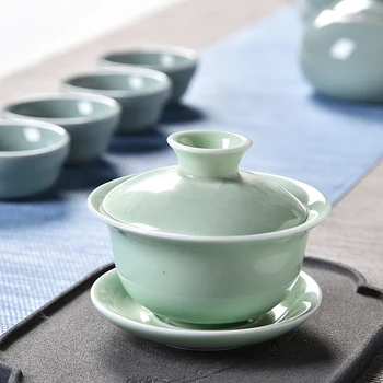 Kitajska Ročno Poslikane Gaiwan,Dehua Visoke kakovosti belega porcelana tea cup, set za potovanje, Lepo in enostavno grelnik vode