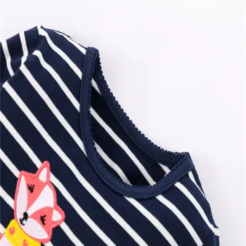 Skoki Metrov Novih Bombaž Fox Aplicirano Fantje Dekleta T srajce za Jesen Pomlad Baby Trak Oblačila Moda Otroci Dolg Rokav Vrhovi