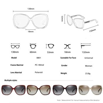 YXYS Moda Polarizirana sončna Očala blagovne Znamke Žensk Visoke Kakovosti Metulj Okvir sončna Očala Ženske UV400 oculos de sol Očala 8801
