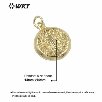 MP153 Debelo majhnosti krog zlatnik obesek verske nakit jezusa Kristusa obesek jezus obesek zlato electroplated