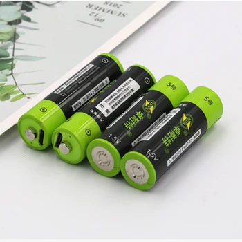 4PCS ZNTER 1,5 V AA 1700mAh polnilna litijeva baterija, USB litij-polimer baterija + Micro USB kabel
