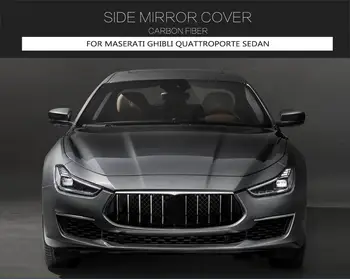 Pravi Ogljikovega Avto Rearview Mirror Zajema Kape za Maserati Ghibli Quattroporte 2017-2019 Dodaj Na Ogledalo Zajema Kape Suho Ogljika
