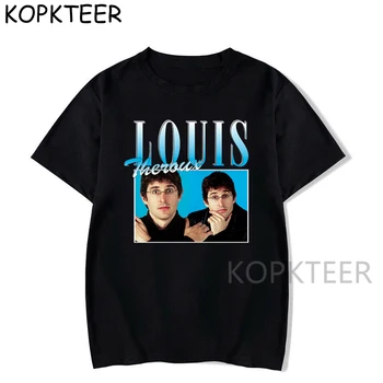 Louis Theroux T Shirt Hip hop Smešno Majica s kratkimi rokavi Top Tee Macaulay Culkin & Matthew Perry Retro Vintage Priljubljena Moška T Majica Priložnostne