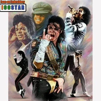 Slika diamond mozaik diy diamond slikarstvo navzkrižno šiv zvezdnik slavni pevec Michael Jackson diamond vezenje needlework