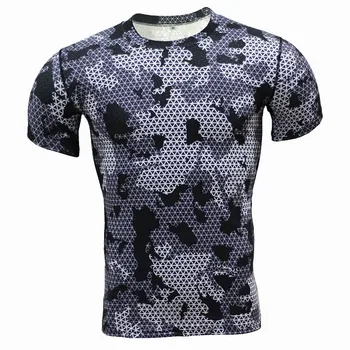 Človek je T-shirt fitnes qiuck suho tshirt ulične elastičnost 3D print majica s kratkimi rokavi moški modni camisetas hombre tesen kratek rokav