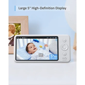 Video Baby Monitor, eufy Varnosti Video Baby Monitor s Kamero in Zvok, 720p HD Ločljivost,110° širokokotni Objektiv Vključeni