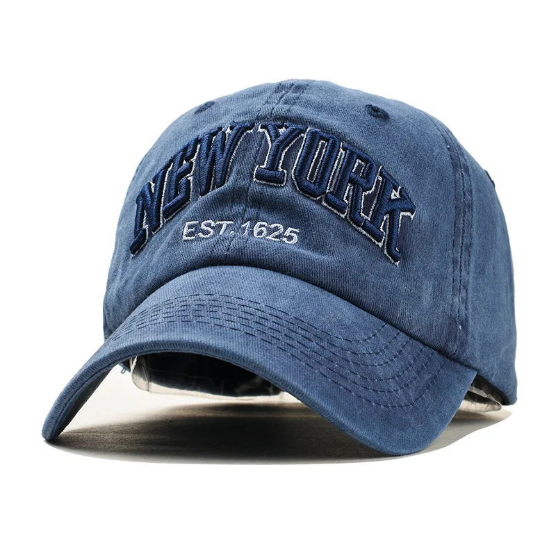 Pesek oprati bombaž baseball kapa klobuk za ženske moški letnik oče klobuk NEW YORK vezenje pismo na prostem, športne kape