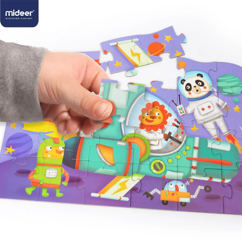 MiDeer Uganke za Otroke, Otroci Igrače Papir Puzzle 16/32pcs Risanka Živali Izobraževalne Igrače za Otroke Puzzle Box 3Y