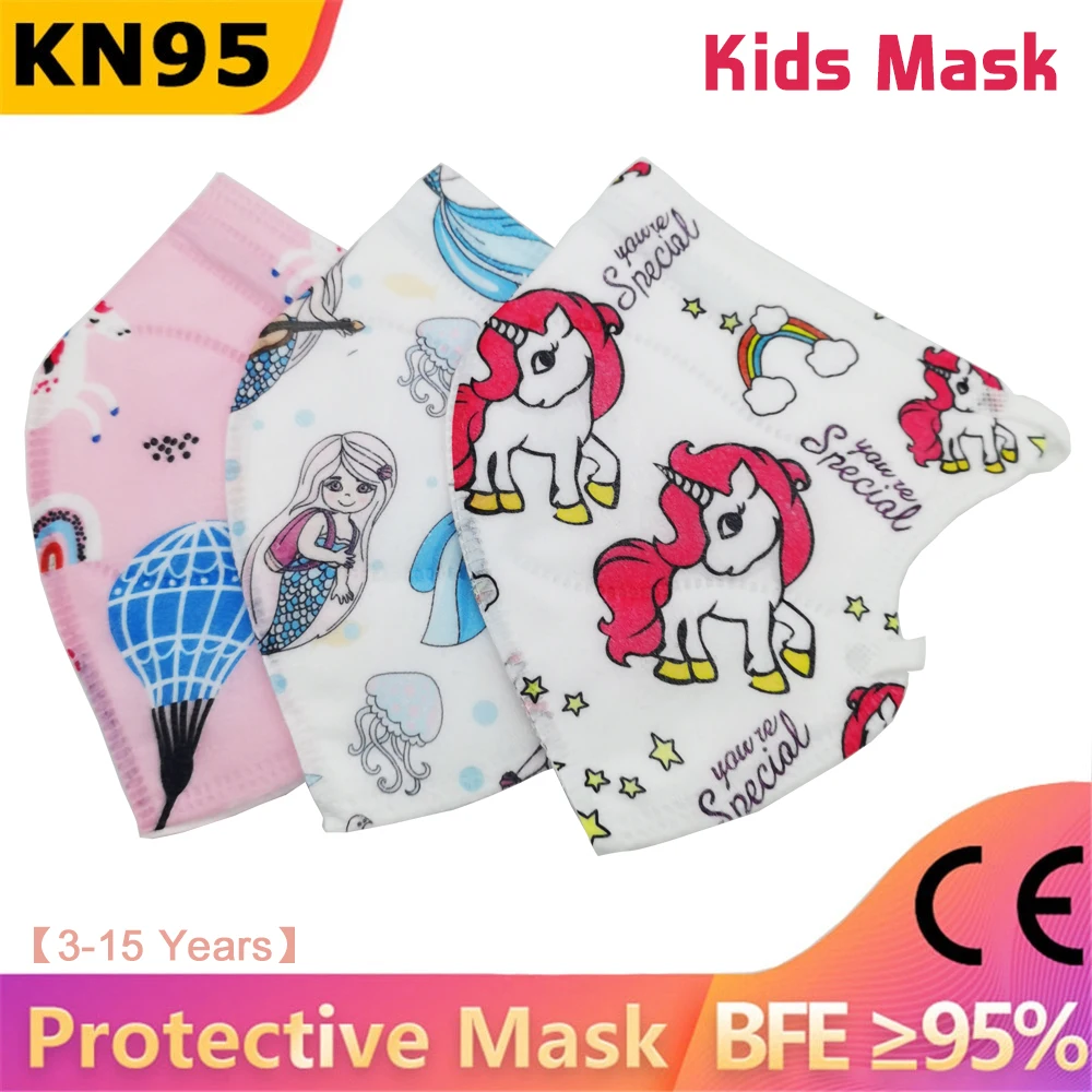 Samorog FFP2 Otrok Maske KN95 otroške Maske masque za enkratno uporabo Zaščitna Maska maske 95% Filtracijo Mascarillas tapabocas