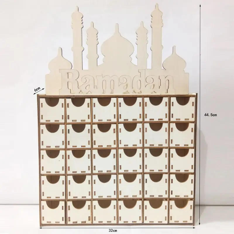 Lesene Eid Mubarak Ramadana Adventni Koledar Odštevanje Predal Muslimanskih Islamske Grad Okraski Ornament