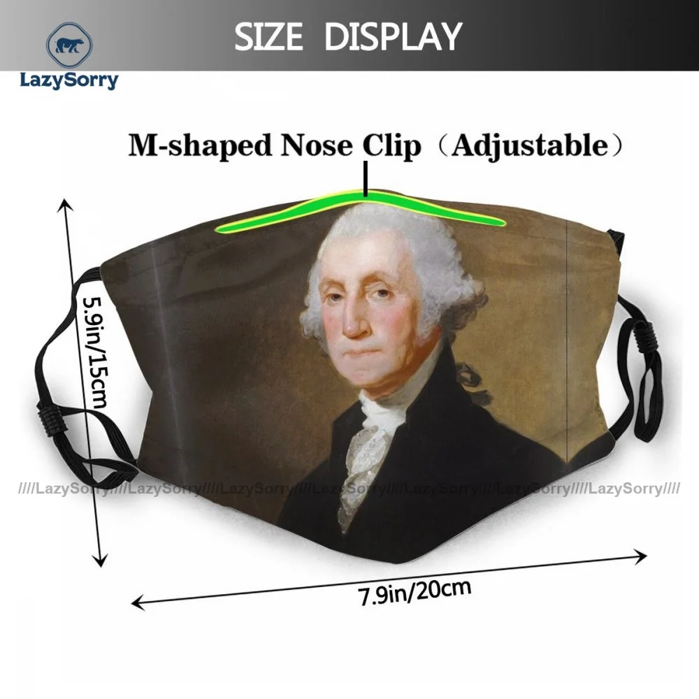 Varstvo Unisex George Washington Drugi Obraz, Usta Masko Zabavno Krpo Kul Modeli Obrazno Masko S Filtrom
