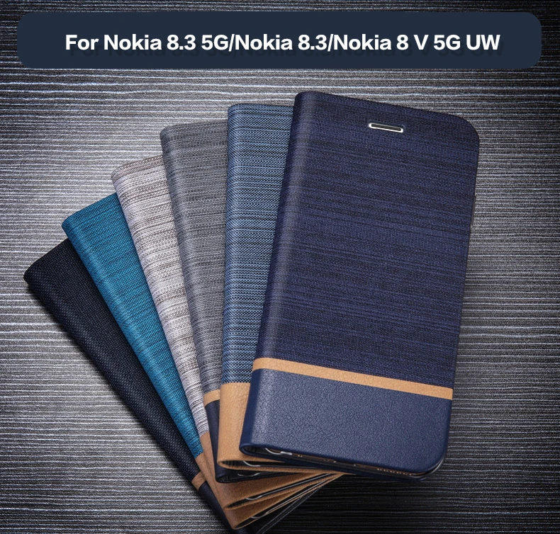 PU Usnje Denarnice Ohišje Za Nokia 8.3 5G Poslovni Telefon, Ohišje Za Nokia 8.3 Nokia 8 PROTI 5 G UW Knjige v Primeru Mehke Silikonske Zadnji Pokrovček