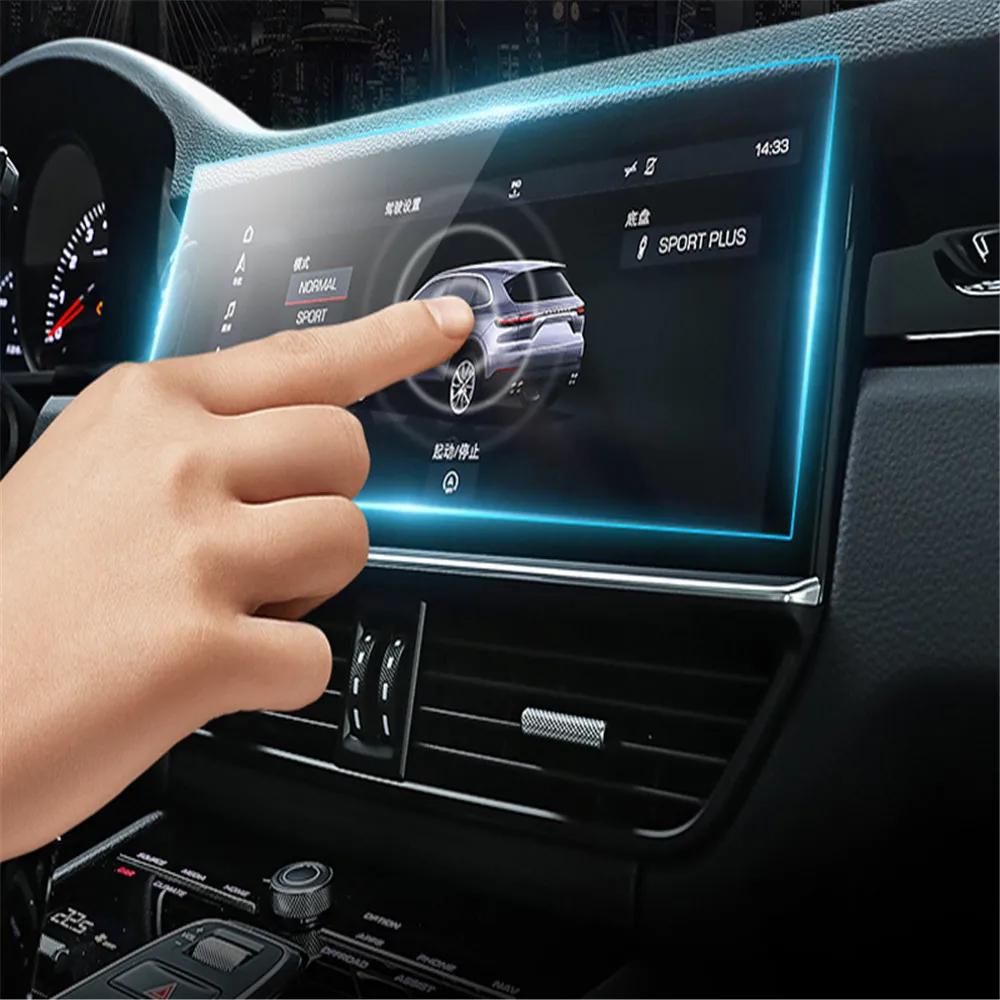 Za Porsche Cayenne 3. Gen 2019 GPS Navigacija Kaljeno Steklo Zaščitnik Zaslon Pokrov Zaščitni Film, ki je odporen proti praskam film