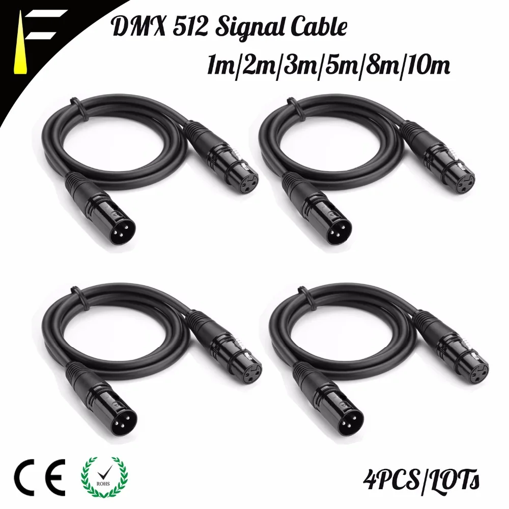 4PCS/VELIKO DMX512 3XLR Kabel Signal Linije Kabel 1m/2m/3m/5m/8m/10m Fazi Učinek Luči DMX inpu/izhodne Kable Priključite za Dj/Disco