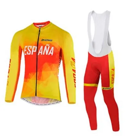 Španija Kolesarjenje Oblačila Maillot kolesarska oblačila/ropa Kolesarski Dresi Gorska Kolesa, Bike Wear Za Jesen Ropa Ciclismo